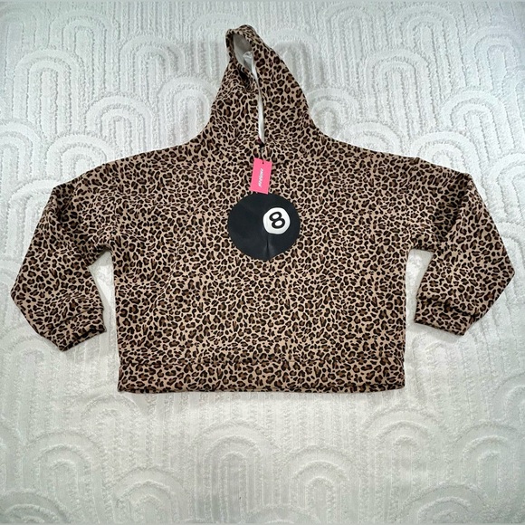 EDIKTED Leopard Magic 8 Oversized Hoodie Large NWT O-446 - Picture 6 of 10